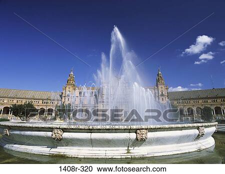 Stock Image - Plaza de Espana, Seville, Spain. Fotosearch