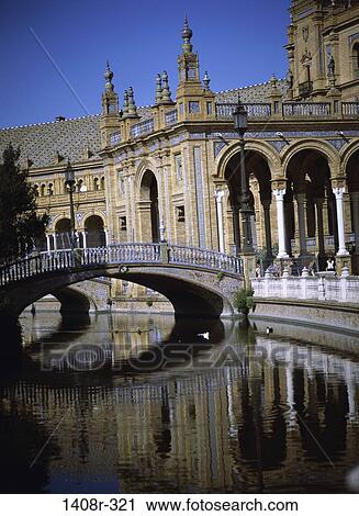 Plaza de Espana, Seville, Spain View Large Photo Image Stock Image - Plaza de Espana, Seville, Spain. Fotosearch