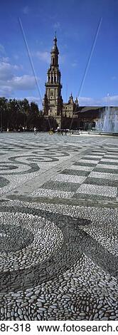 Plaza de Espana, Seville, Spain View Large Photo Image Stock Photo - Plaza de Espana, Seville, Spain. Fotosearch