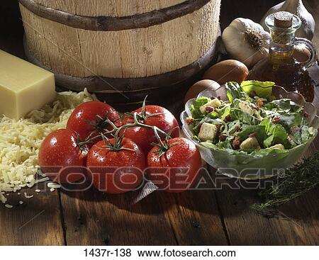 salad, garlic, oil, food, still life, tomatoes View Large Photo Image Stock Photo - salad, garlic, oil, food, still life, tomatoes. Fotosearch