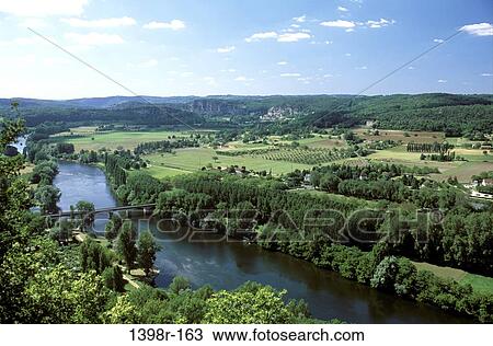 Stock Image - sky, water, clouds, landscape, trees, nature. Fotosearch