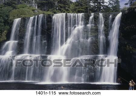 Tsusiat Falls, Canada View Large Photo Image Stock Photography - Tsusiat Falls, Canada. Fotosearch