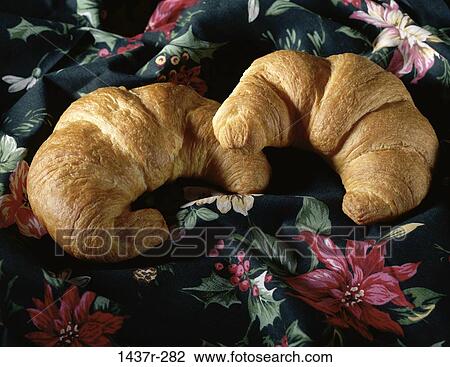 Stock Image - two, bread, food, still life, curved, pair. Fotosearch