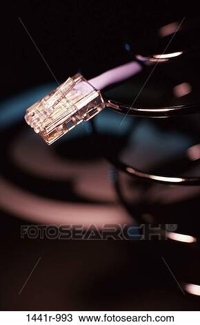 Stock Image - computer, still life, cord, modem, component, part. Fotosearch