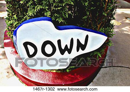 down, sign, direction, signage, Signage uprights View Large Photo Image Stock Image - down, sign, direction, signage, Signage uprights. Fotosearch