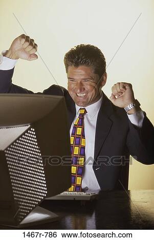 excitement, excited, computer, business, achievement View Large Photo Image Stock Photograph - excitement, excited, computer, business, achievement. Fotosearch