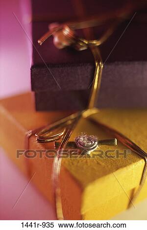 Stock Photography - gifts, presents, still life, boxes, holiday, packages. Fotosearch