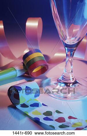 glass, party, festive, stemware, streamers, still life View Large Photo Image Stock Image - glass, party, festive, stemware, streamers, still life. Fotosearch