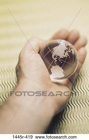 hand, glass, world, globe, holding, leadership, power View Large Photo Image Stock Photo - hand, glass, world, globe, holding, leadership, power. Fotosearch