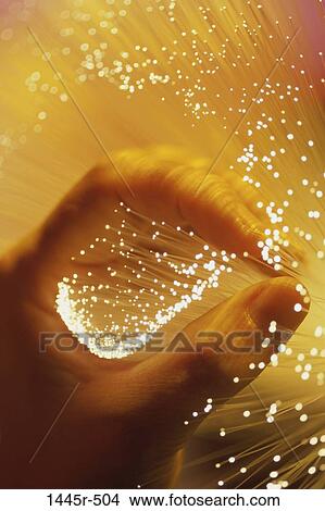 Picture - hand, industry, technology, bright, lights, science. Fotosearch