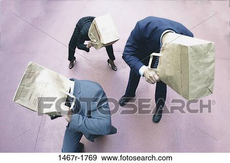 hiding, covering, fear, business, defeat, bags View Large Photo Image Stock Photo - hiding, covering, fear, business, defeat, bags. Fotosearch