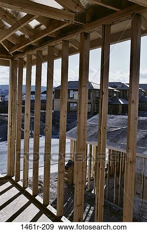 Stock Photo - industry, construction, building, residential, house, frame. Fotosearch
