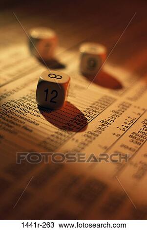 Stock Image - industry, newspaper, risk, market, finance, stock market, still life. Fotosearch