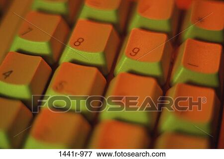 Stock Photo - keyboard, computer, still life, keys, numbers, component. Fotosearch