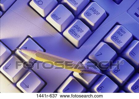 keyboard, pencil, computer, business, still life, detail View Large Photo Image Stock Photo - keyboard, pencil, computer, business, still life, detail. Fotosearch