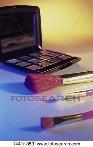 makeup, still life, beauty, brushes, cosmetics, eye shadow View Large Photo Image Stock Image - makeup, still life, beauty, brushes, cosmetics, eye shadow. Fotosearch