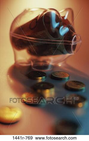 Stock Photo - money, clear, finance, still life, bank, coins. Fotosearch