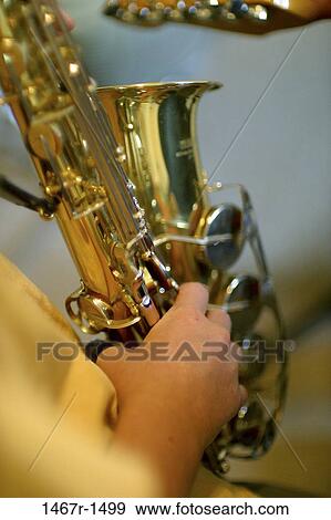Stock Photo - music, arts, entertainment, musical, instrument, saxophone. Fotosearch