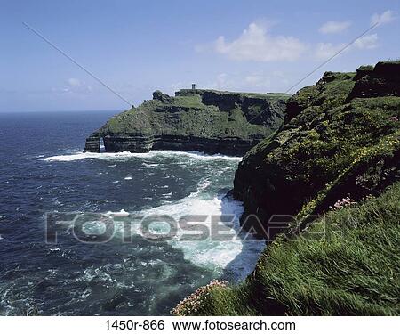 O'Briens Tower, Cliffs of Moher, Ireland View Large Photo Image Stock Photograph - O'Briens Tower, Cliffs of Moher, Ireland. Fotosearch