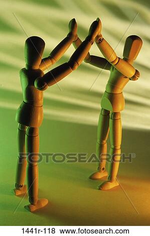 Stock Photo - pair, mannequin, still life, posed, touching, arms. Fotosearch