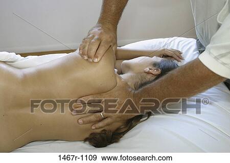 Stock Photo - people, back, health, treatment, fitness, massage. Fotosearch