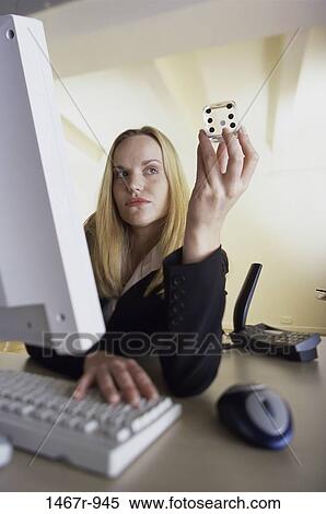 people, desk, woman, computer, holding, business, risk View Large Photo Image Stock Photography - people, desk, woman, computer, holding, business, risk. Fotosearch