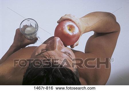 people, eating, apple, fruit, milk View Large Photo Image Stock Photograph - people, eating, apple, fruit, milk. Fotosearch