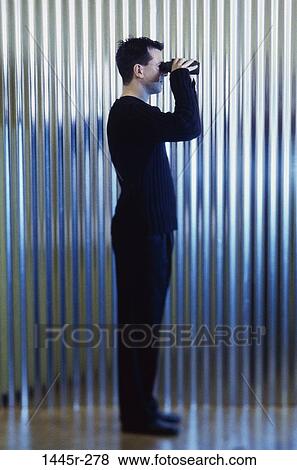 people, profile, binoculars, view, looking, observing View Large Photo Image Stock Photo - people, profile, binoculars, view, looking, observing. Fotosearch