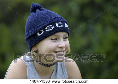 people, smiling, hat, girl, outdoors, cap View Large Photo Image Stock Image - people, smiling, hat, girl, outdoors, cap. Fotosearch