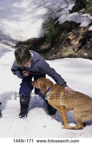 people, snow, dog, winter, pet, girl, outdoors View Large Photo Image Stock Image - people, snow, dog, winter, pet, girl, outdoors. Fotosearch