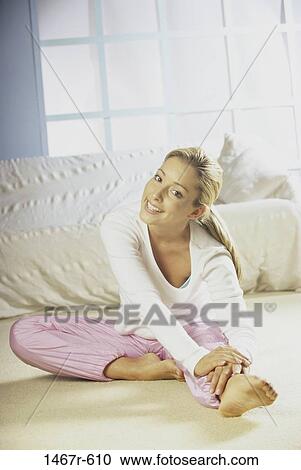people, woman, bed, stretching, bedroom, indoors View Large Photo Image Stock Image - people, woman, bed, stretching, bedroom, indoors. Fotosearch