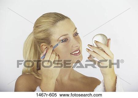 people, woman, makeup, blond, beauty, indoors View Large Photo Image Stock Photography - people, woman, makeup, blond, beauty, indoors. Fotosearch