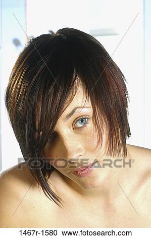 people, woman, posing, portrait, brunette, indoors View Large Photo Image Stock Image - people, woman, posing, portrait, brunette, indoors. Fotosearch