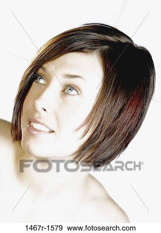 people, woman, posing, portrait, brunette, indoors View Large Photo Image Stock Photo - people, woman, posing, portrait, brunette, indoors. Fotosearch