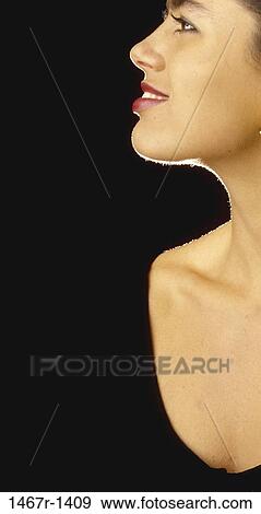 people, woman, smiling, profile, smile, brunette View Large Photo Image Stock Photo - people, woman, smiling, profile, smile, brunette. Fotosearch