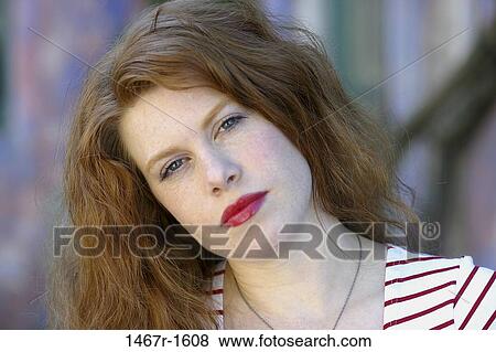 people, woman, staring, outdoors, serious, posing View Large Photo Image Stock Photo - people, woman, staring, outdoors, serious, posing. Fotosearch