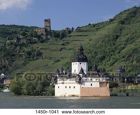 Pfalz Castle, Rhine River, Kaub, Germany View Large Photo Image Stock Image - Pfalz Castle, Rhine River, Kaub, Germany. Fotosearch