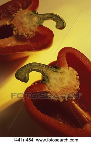 red, half, peppers, food, still life, vegetable View Large Photo Image Picture - red, half, peppers, food, still life, vegetable. Fotosearch