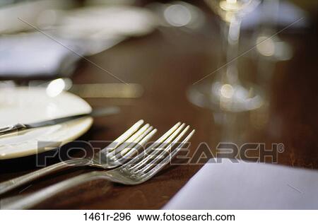 reflection, blur, formal, table, silver, setting View Large Photo Image Stock Photograph - reflection, blur, formal, table, silver, setting. Fotosearch