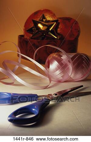 ribbon, still life, scissors, bow, holiday View Large Photo Image Stock Photograph - ribbon, still life, scissors, bow, holiday. Fotosearch