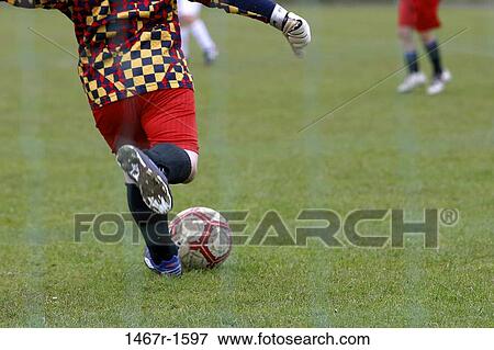 sports, kick, soccer, soccer ball, kicking, soccer player View Large Photo Image Stock Photo - sports, kick, soccer, soccer ball, kicking, soccer player. Fotosearch