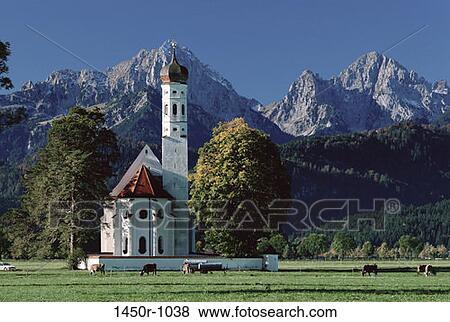 St. Colomann Church, Schwangau, Germany View Large Photo Image Stock Photo - St. Colomann Church, Schwangau, Germany. Fotosearch
