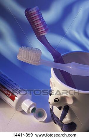 still life, cup, toothbrush, toothpaste, hygiene, housewares View Large Photo Image Stock Photo - still life, cup, toothbrush, toothpaste, hygiene, housewares. Fotosearch