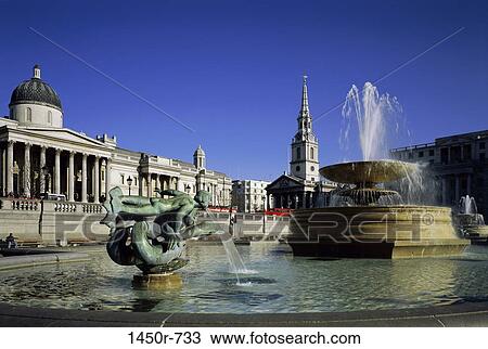 Trafalgar Square, London, England View Large Photo Image Stock Image - Trafalgar Square, London, England. Fotosearch