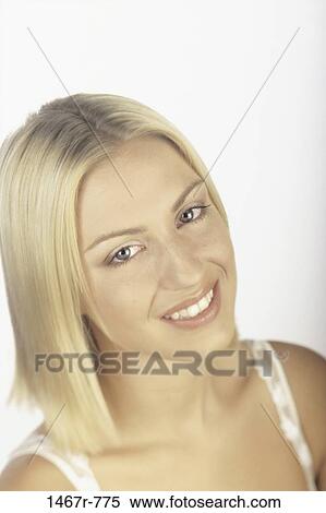 white, people, woman, smiling, smile, blond View Large Photo Image Stock Photography - white, people, woman, smiling, smile, blond. Fotosearch