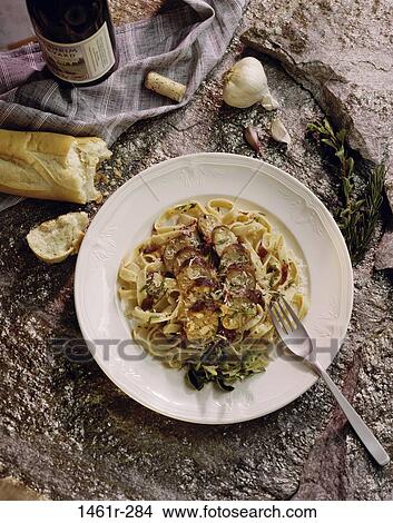 wine, fork, pasta, garlic, bread, food, still life View Large Photo Image Picture - wine, fork, pasta, garlic, bread, food, still life. Fotosearch