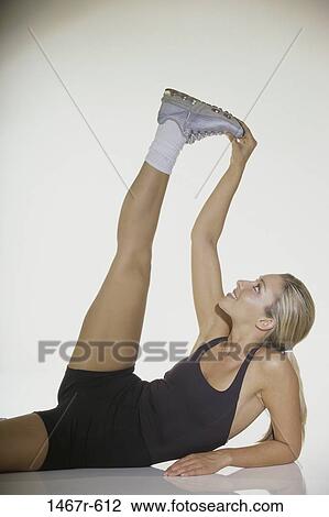 woman, stretching, health, sports, exercise, blond, exercising View Large Photo Image Stock Image - woman, stretching, health, sports, exercise, blond, exercising. Fotosearch