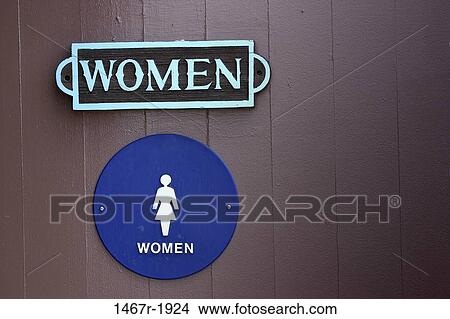 women, public, sign, still life, bathroom View Large Photo Image Picture - women, public, sign, still life, bathroom. Fotosearch