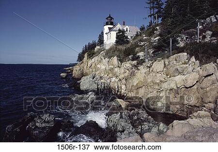 Bass Harbor Head Lighthouse, Maine, USA View Large Photo Image Stock Photo - Bass Harbor Head Lighthouse, Maine, USA. Fotosearch
