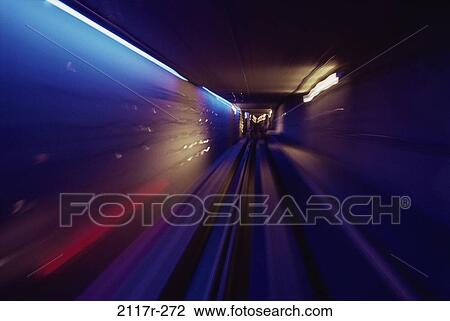 Stock Image - blur, motion, architecture, tunnel, blurry, blurred. Fotosearch